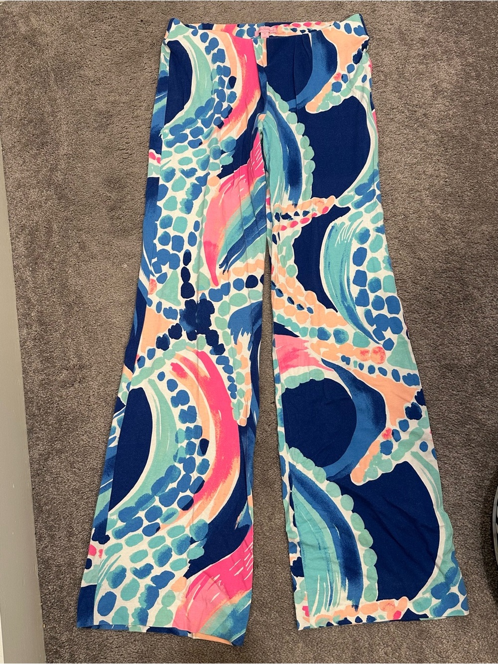 Lilly Pulitzer Georgia May Palazzo Pants in Ocean Jewel size medium
